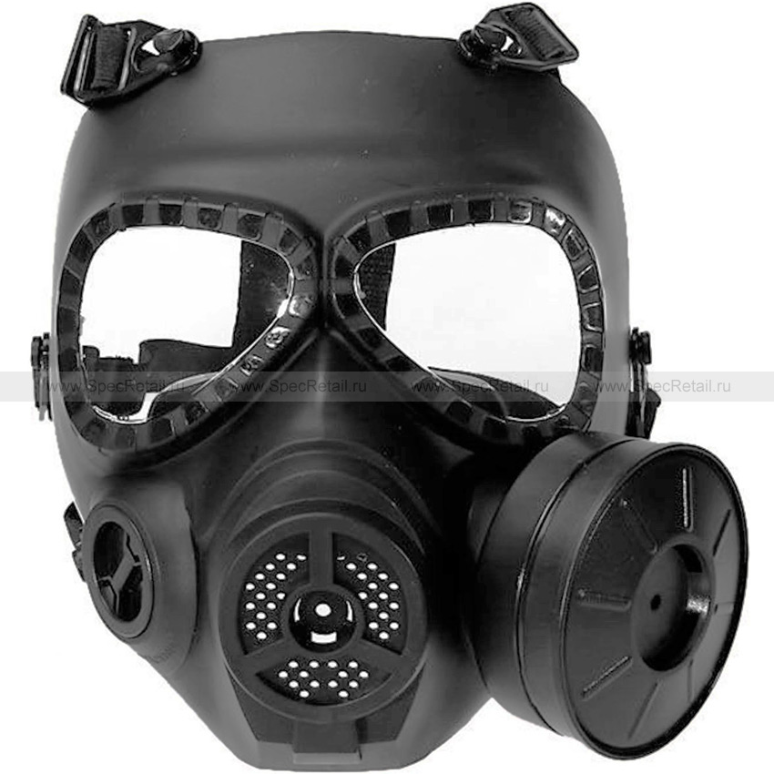 Защитная маска-противогаз с вентилятором M04 (Black)