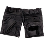 Кожаные перчатки MFH, беспалые (Black)