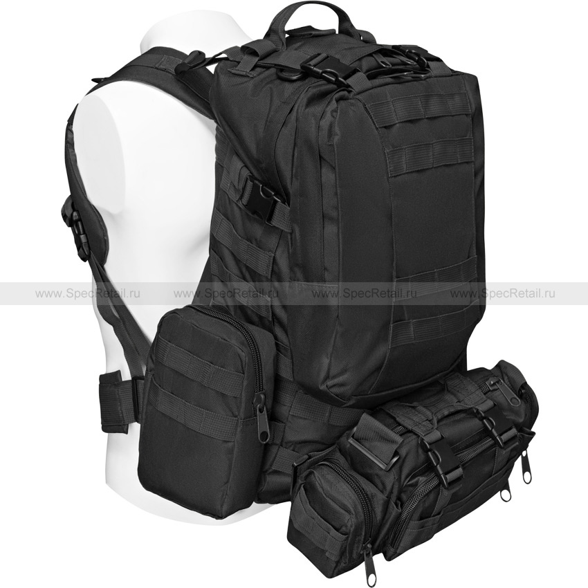 Тактический рюкзак "3 Day Assault Tactical Backpack" 50 литров (Black)