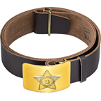 Ремень кожаный с пряжкой РПС-01-10 (Brown)