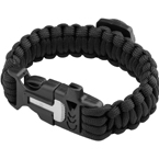 Паракордовый браслет (компас, свисток, огниво) (Black)