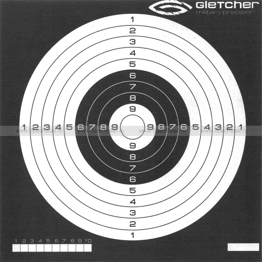 Мишень для стрельбы, 14x14 см (Gletcher)