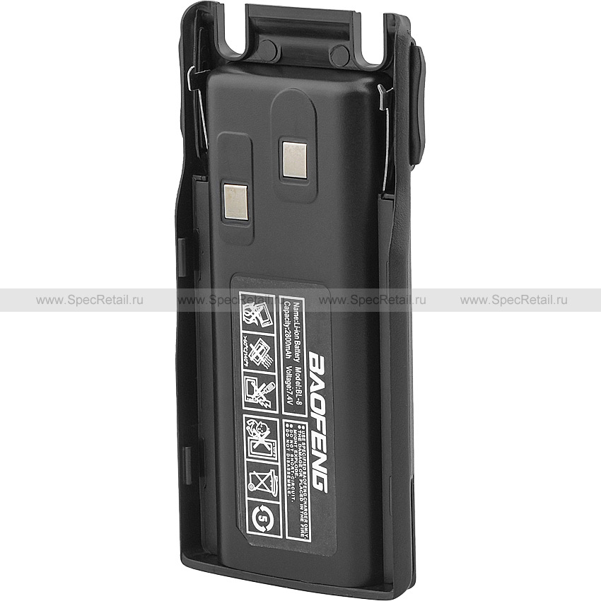Аккумулятор литий-ионный Baofeng BL-8 (2800mAh, 7.4V)